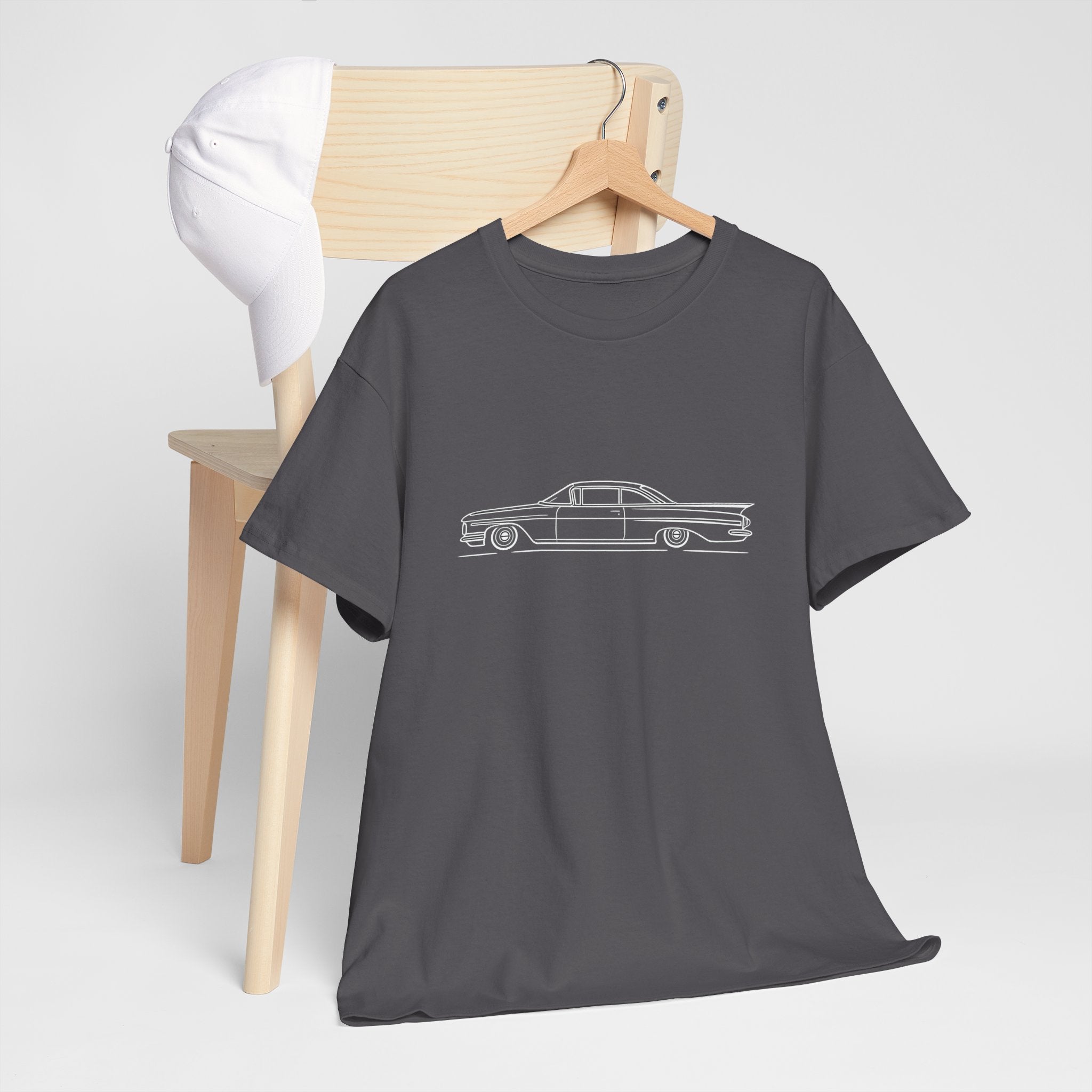 Classic Lowrider Car T‑Shirt — Minimal Vintage Automobile Tee