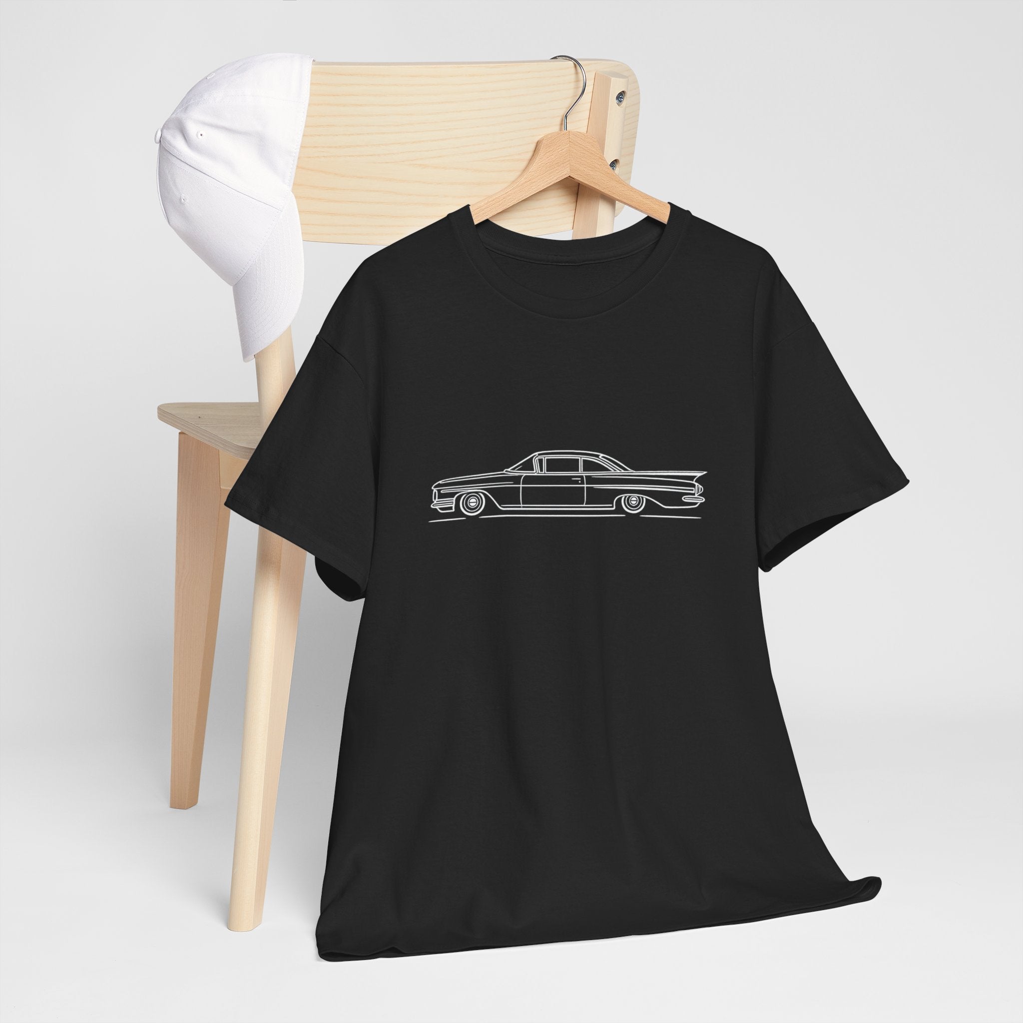 Classic Lowrider Car T‑Shirt — Minimal Vintage Automobile Tee
