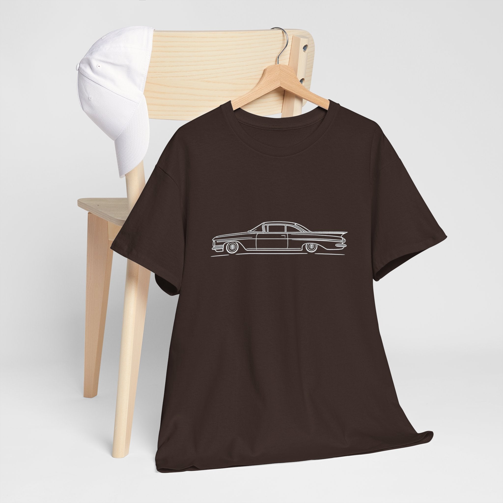Classic Lowrider Car T‑Shirt — Minimal Vintage Automobile Tee