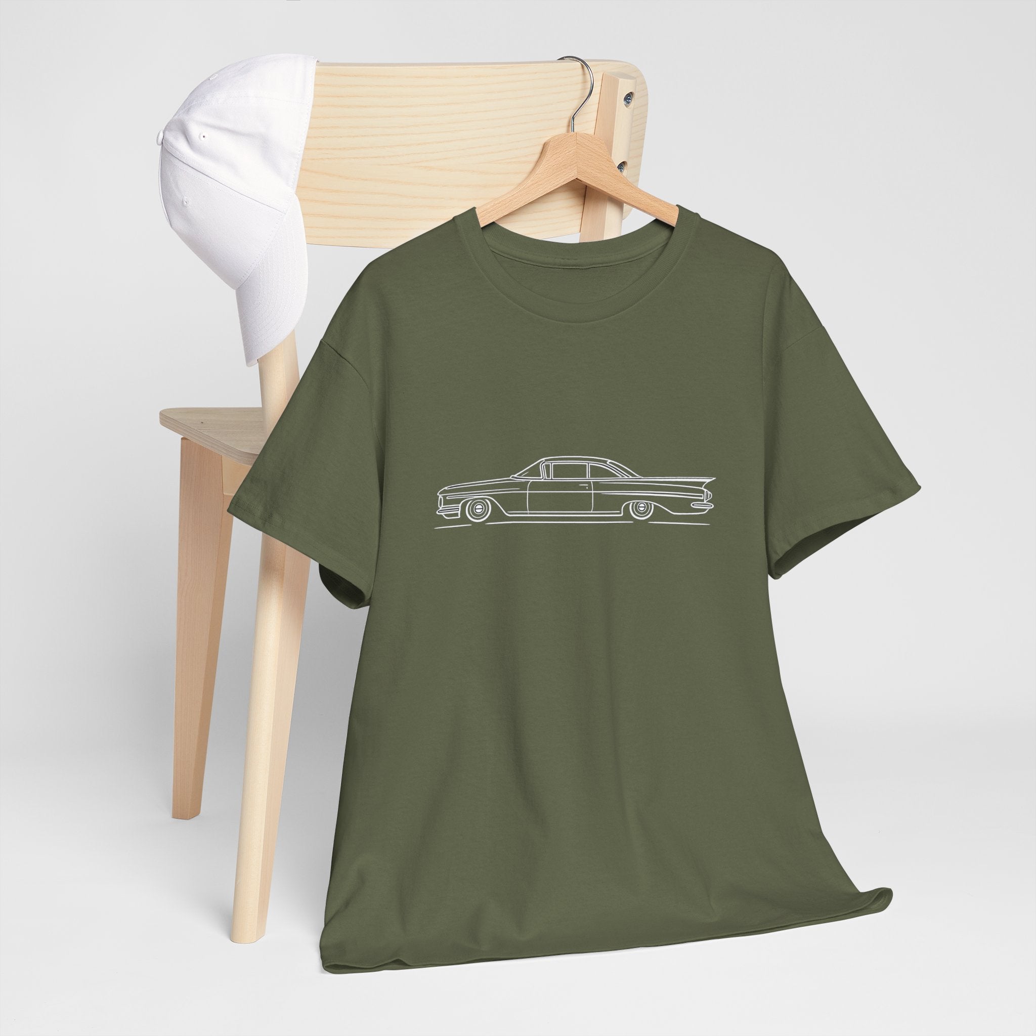 Classic Lowrider Car T‑Shirt — Minimal Vintage Automobile Tee
