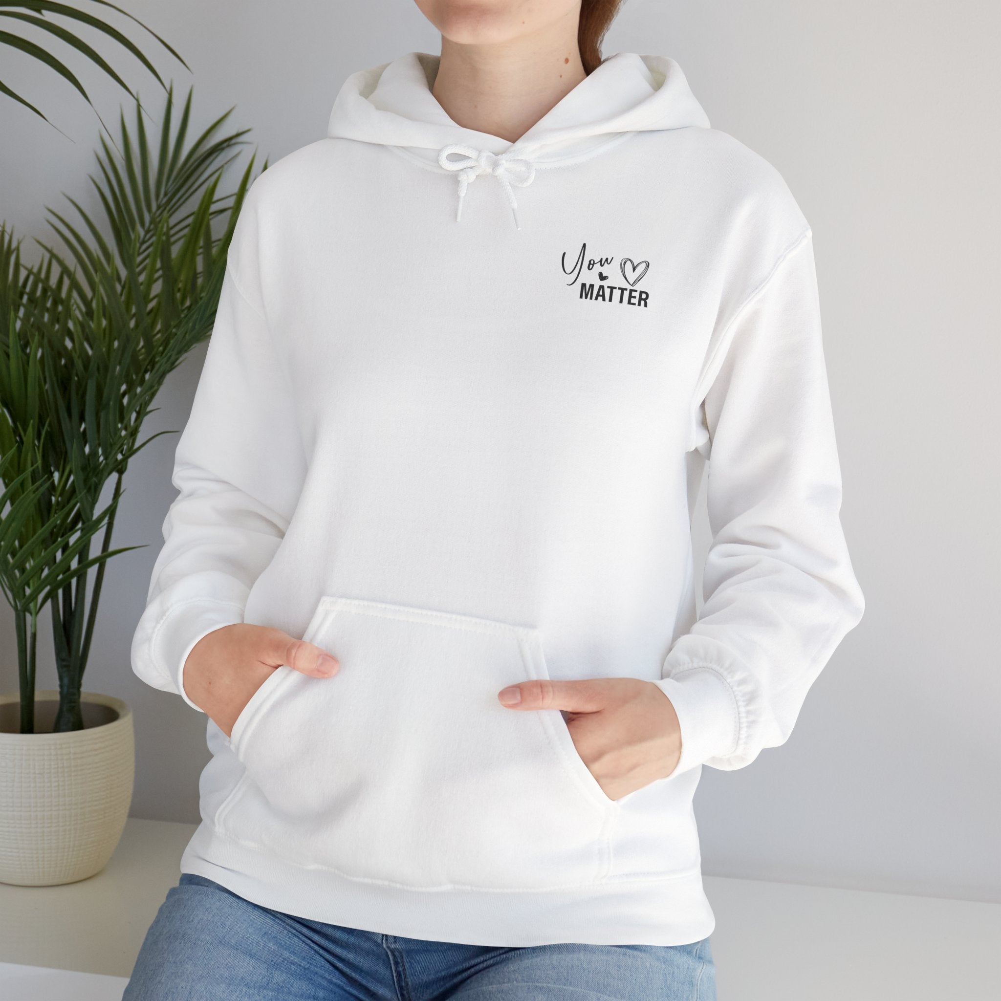 Hoodie — "You Are Amazing, Beautiful and Enough" Inspirational Heart Comfort Hoodie