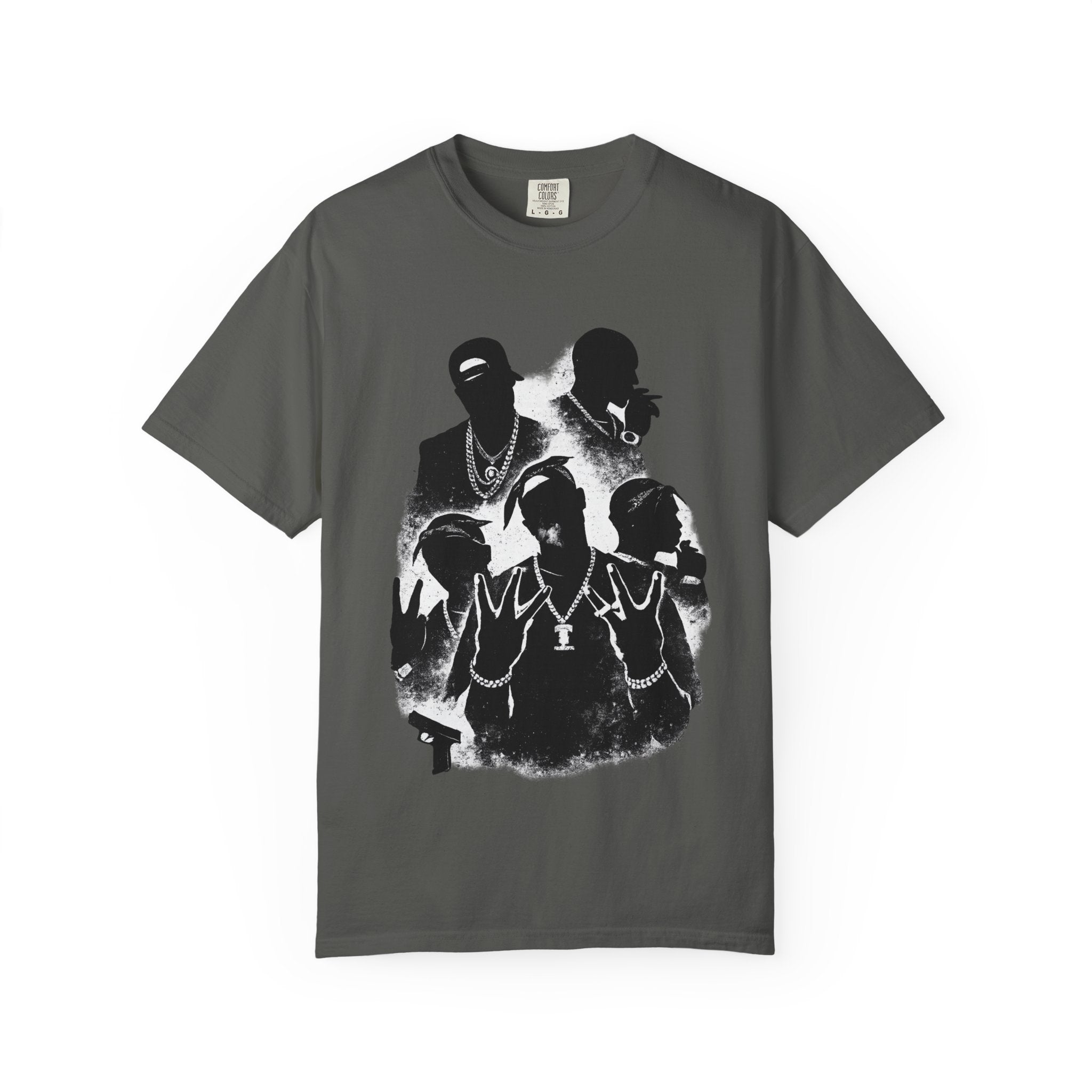 Hip-Hop Silhouette Graphic T-Shirt