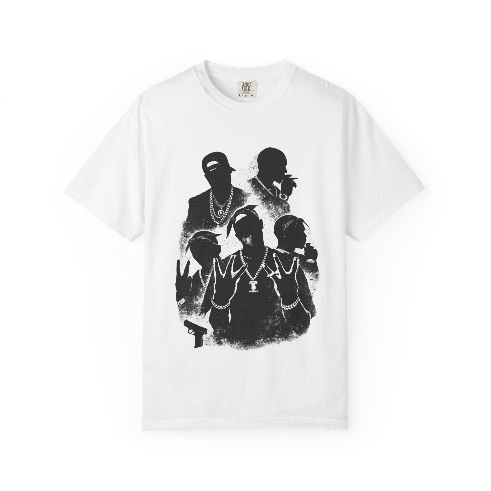 Hip-Hop Silhouette Graphic T-Shirt