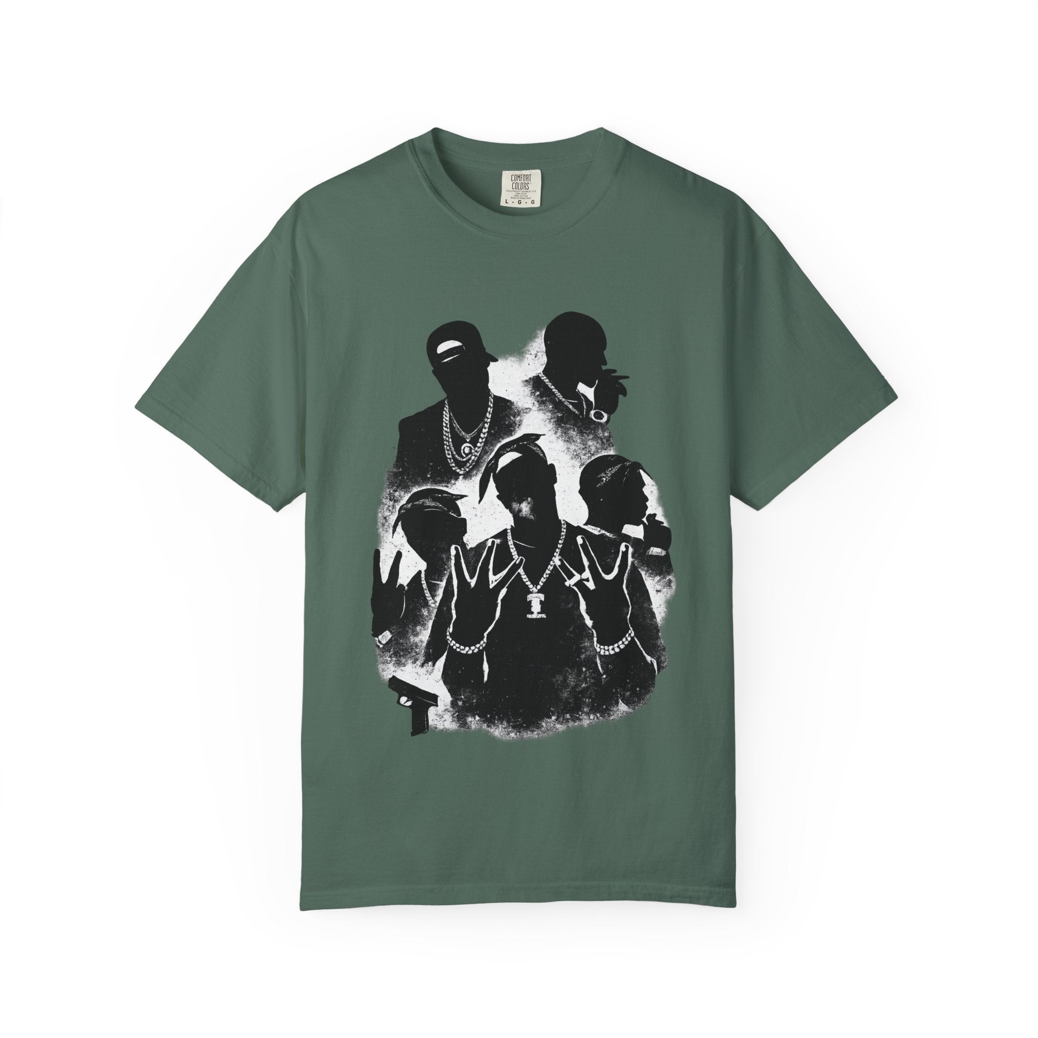 Hip-Hop Silhouette Graphic T-Shirt